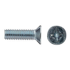 Винт оцинкованный M6x20 мм DIN 965 потайная головка (1 кг) - фото 1