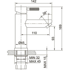 Смеситель для раковины ARGOtech Solid однорычажный сатин (35-04 SOLID) - фото 3