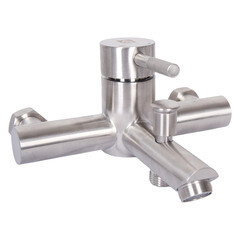 Смеситель для ванны ARGOtech Solid сатин однорычажный с коротким изливом с лейкой (35-05 SOLID) - фото 2