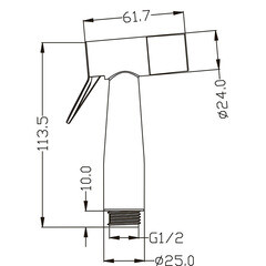 Душ гигиенический ARGOtech со шлангом 1500 мм с держателем хром (AGD 21.3131 B) - фото 3