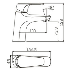 Смеситель для раковины ARGOtech Atlanta хром однорычажный (35-04L ATLANTA) - фото 3