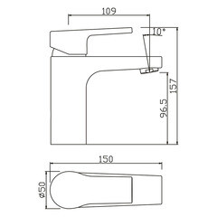 Смеситель для раковины ARGOtech Orfey хром однорычажный (40-04L ORFEY) - фото 3