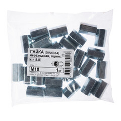 Гайка соединительная оцинкованная М10 х30 мм DIN 6334 (1 кг) - фото 2