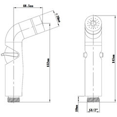 Лейка гигиеническая Esko черная (HHS200Black) - фото 6
