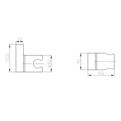 Держатель для лейки Esko SH с регулировкой наклона пластик черный (SH405black) - фото 2
