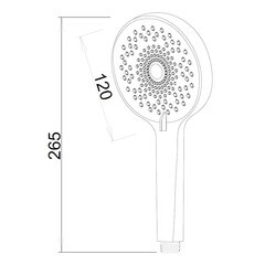 Лейка для душа Esko SSP d120 мм 3 режима без шланга пластик хром (SSP120) - фото 2