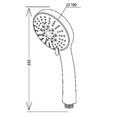 Душевой комплект Esko с лейкой c держателем хром (SS755) - фото 4