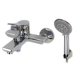 Смеситель для ванны Esko Eiger хром однорычажный с коротким изливом с лейкой (EG 54) - фото 1