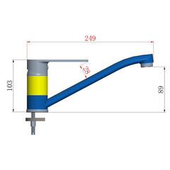 Смеситель для кухни и раковины Esko Lagos хром однорычажный (LG 05) - фото 8