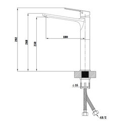 Смеситель для раковины Esko Saint-Petersburg хром однорычажный (SPb 25) - фото 8