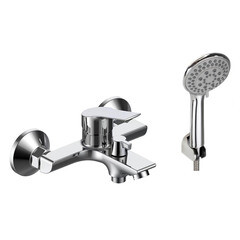 Смеситель для ванны Voda Rock хром однорычажный с коротким изливом с лейкой (RK 54) - фото 1