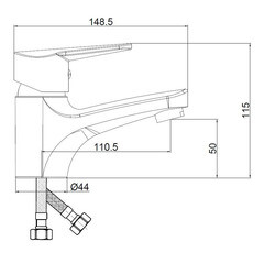 Смеситель для раковины Voda Breeze однорычажный хром (BZ 26) - фото 2