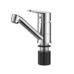 Смеситель для кухни и раковины Voda Breeze однорычажный с поворотным изливом хром (BZ 15) - фото 1