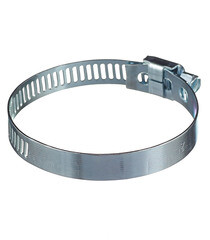 Хомут червячный обжимной 2" 32-50 мм оцинкованная сталь - фото 2