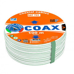Изображение товара Кабель коаксиальный телевизионный SAT 703 1х6,8 мм экранированный CCA PE AVS Electronics белый (50 м)