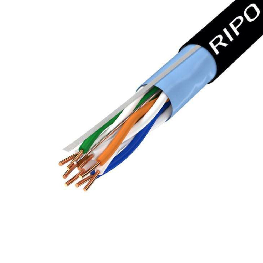 Изображение товара Интернет-кабель FTP CAT5e 4х2х0,51 мм 100 м экранированный Ripo