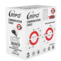 Изображение товара Кабель для видеонаблюдения уличный UTP CAT5e 4х2х0,51 мм CCA PE Ripo Standart черный (305 м)