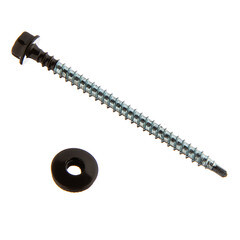 Саморезы кровельные с буром 70х4,8 мм металл-дерево темно-коричневые RR 32 Daxmer (100 шт.) - фото 4