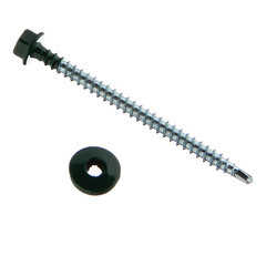 Саморезы кровельные с буром 70х4,8 мм металл-дерево зеленые RAL 6005 Daxmer (100 шт.) - фото 3