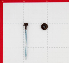 Саморезы кровельные с буром 70х4,8 мм металл-дерево коричневые RAL 8017 Daxmer (100 шт.) - фото 2