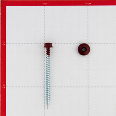 Саморезы кровельные с буром 70х4,8 мм металл-дерево красное вино RAL 3005 Daxmer (100 шт.) - фото 3