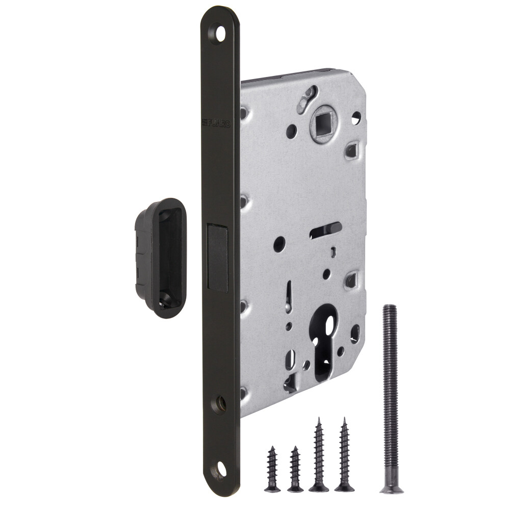 Изображение товара Замок врезной магнитный Fuaro M85C-50 для межкомнатной двери под цилиндр черный Изображение товара Замок врезной магнитный Fuaro M85C-50 для межкомнатной двери под цилиндр черный