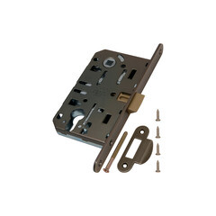 Замок врезной AGB EV для межкомнатной двери под цилиндр бронза - фото 1