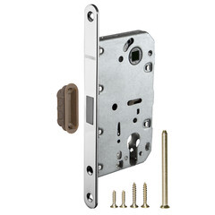 Замок врезной магнитный Fuaro M85C-50 для межкомнатной двери под цилиндр хром - фото 1