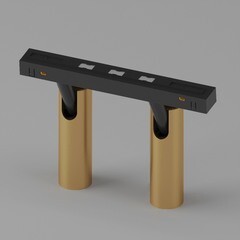 Светодиодный трековый светильник магнитный Elektrostandard Slim Magnetic 2700-6500К 14 Вт 2,5 кв.м умный черный/латунь (a063527) - фото 3