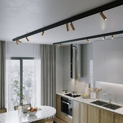 Светодиодный трековый светильник магнитный Elektrostandard Slim Magnetic 4200К 14 Вт 2,4 кв.м черный/латунь (85046/01) - фото 6