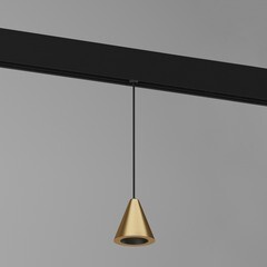 Светодиодный трековый светильник магнитный Elektrostandard Slim Magnetic 4200К 5 Вт 1 кв.м черный/латунь (85039/01) - фото 2