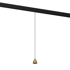 Светодиодный трековый светильник магнитный Elektrostandard Slim Magnetic 4200К 5 Вт 1 кв.м черный/латунь (85039/01) - фото 1