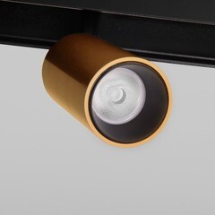 Светодиодный трековый светильник магнитный Elektrostandard Slim Magnetic 2700-6500К 5 Вт 1 кв.м умный черный/латунь (a063531) - фото 8