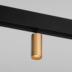 Светодиодный трековый светильник магнитный Elektrostandard Slim Magnetic 2700-6500К 5 Вт 1 кв.м умный черный/латунь (a063531) - фото 5