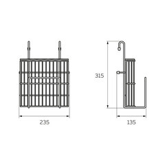 Держатель на рейлинг для ножей и досок 235х135х315 мм хром (YJ-G302) - фото 2