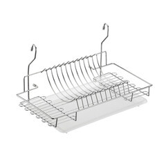Изображение товара Сушилка для посуды на рейлинг с поддоном 440х270х260 мм хром (MX-074)