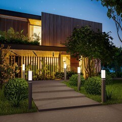 Светильник светодиодный садово-парковый Elektrostandard Techno серый 603 мм 4000К 5 Вт IP54 (a052861) - фото 3