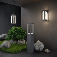 Светильник светодиодный садово-парковый Elektrostandard Frame серый 700 мм 4000К 12 Вт IP54 (a051860) - фото 4