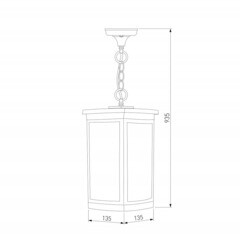 Светильник садово-парковый подвесной Elektrostandard Lame коричневый 935 мм E27 60 Вт IP33 (a047204) - фото 2