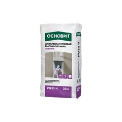 Изображение товара Шпаклевка гипсовая Основит Шовсилк PG33 H для стыков и швов высокопрочная белая 20 кг