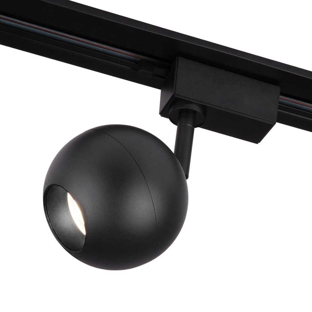 Изображение товара Светодиодный трековый светильник однофазный Elektrostandard Ball 4200К 12 Вт 2,5 кв.м черный (LTB77)