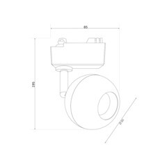 Светодиодный трековый светильник однофазный Elektrostandard Ball 4200К 8 Вт 2 кв.м черный (LTB76) - фото 2