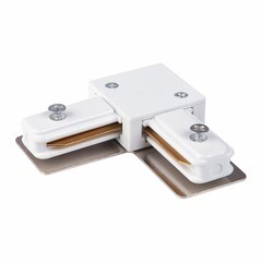 Коннектор для однофазного шинопровода L-образный Elektrostandard Track Rail WH Surface белый (a039596) - фото 1