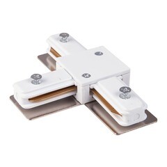 Коннектор для однофазного шинопровода Т-образный Elektrostandard Track Rail WH Surface белый (a039502) - фото 1