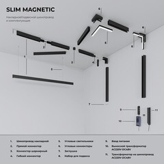 Коннектор для магнитного шинопровода L-образный Elektrostandard Slim Magnetic белый (a062195) - фото 4