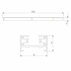 Шинопровод однофазный Elektrostandard Track Rail BK Surface 1 м черный (a057071) - фото 3