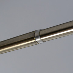 Карниз для ванной 105-190 см телескопический прямой сталь бронза - фото 4