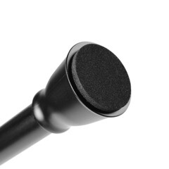 Карниз для ванной 140-260 см телескопический прямой сталь черный - фото 2