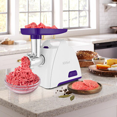 Мясорубка электрическая Kitfort КТ-2112-1 бело-синяя - фото 8