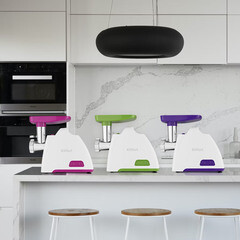 Мясорубка электрическая Kitfort КТ-2112-1 бело-синяя - фото 6